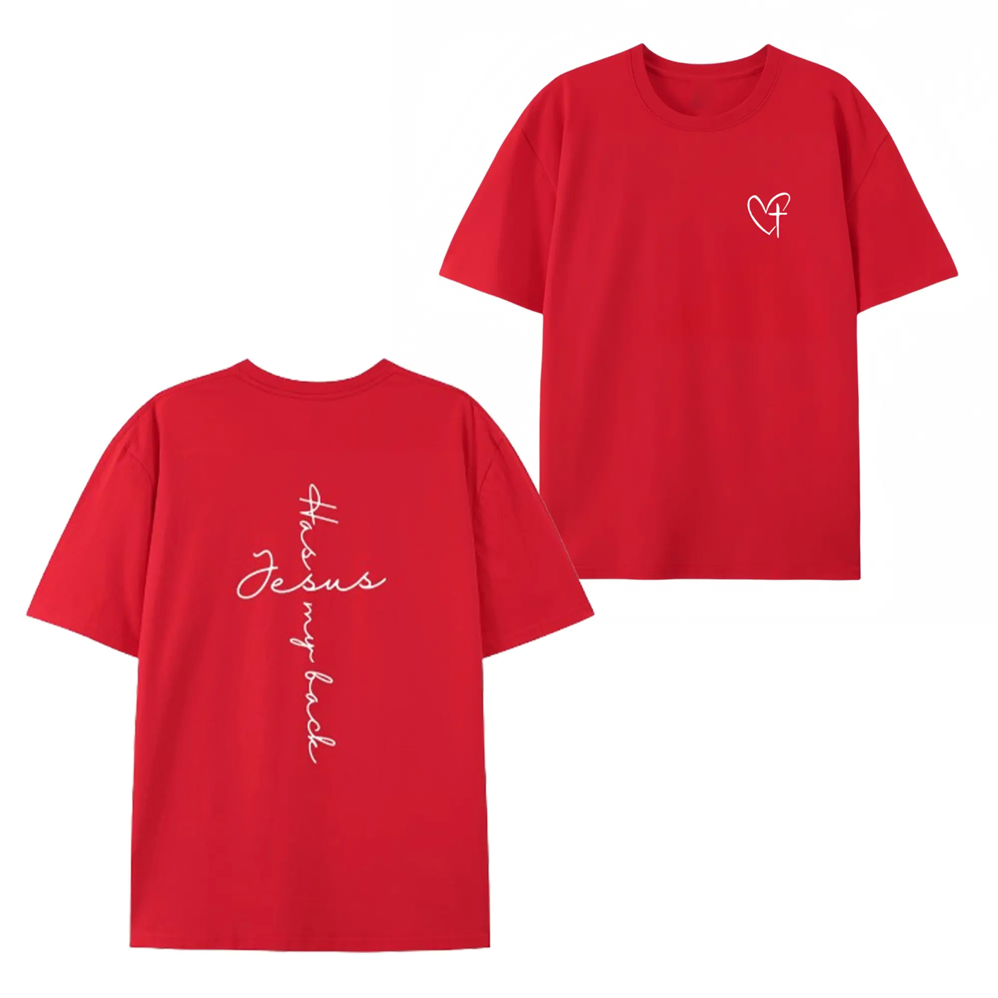 Jesus Has My Back Print T Shirt