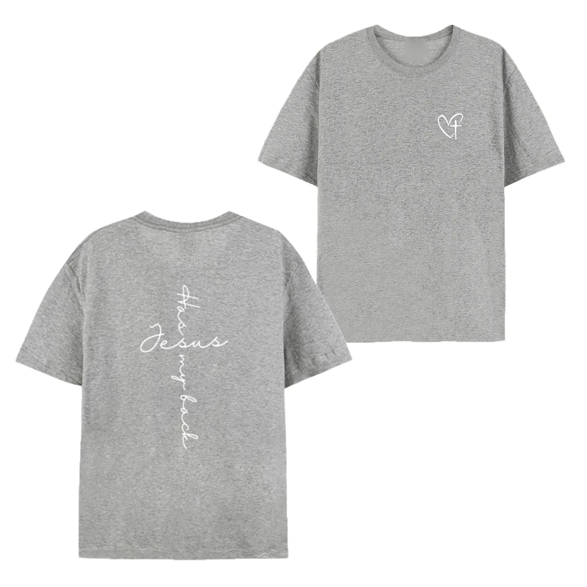 Jesus Has My Back Print T Shirt