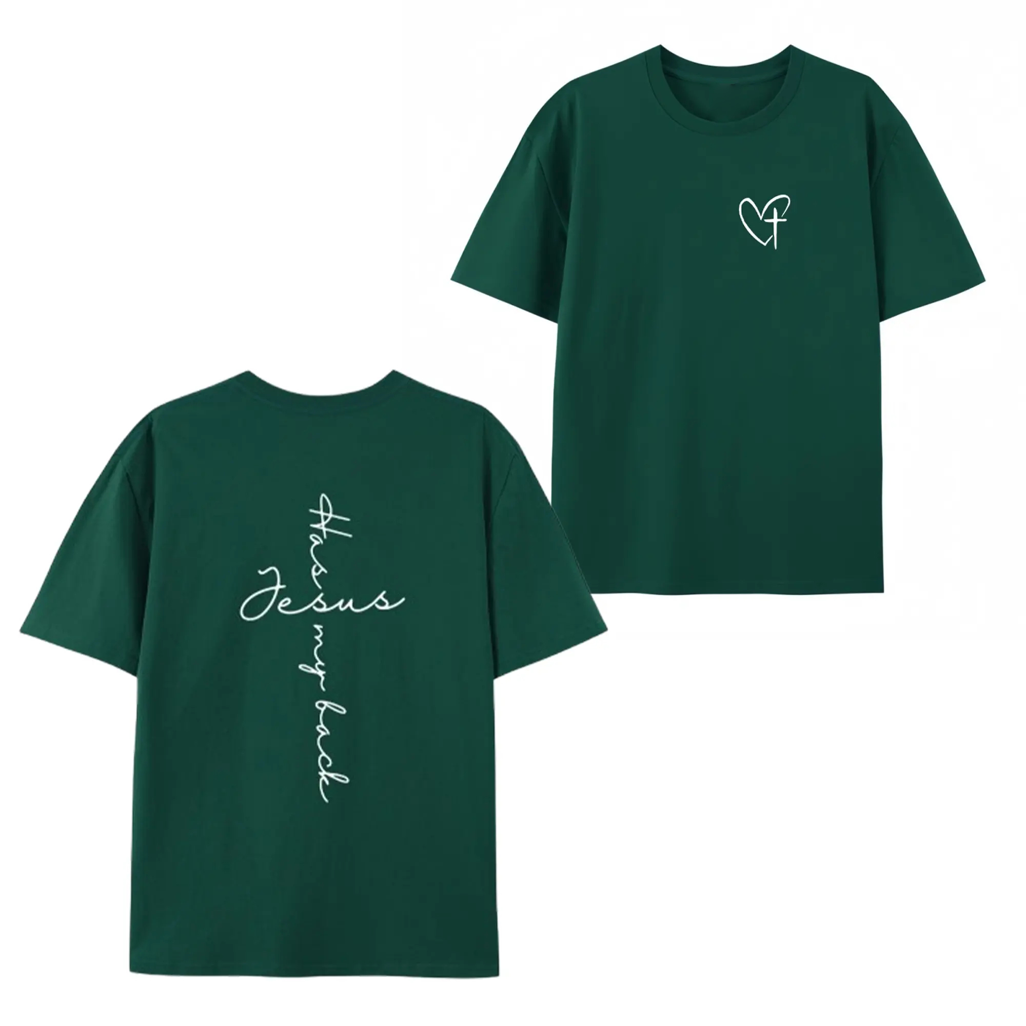 Jesus Has My Back Print T Shirt