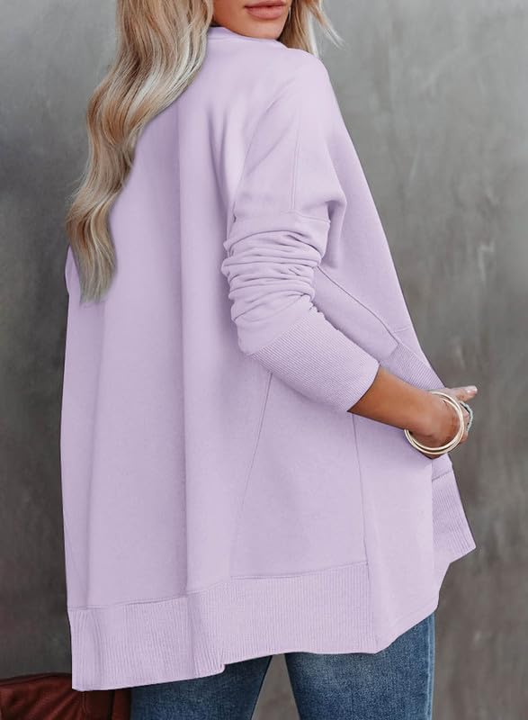 2025 New Women's Casual Oversized Half Zip Sweatshirts Pullover Jackets With Pockets(Buy 2 Free Shipping)