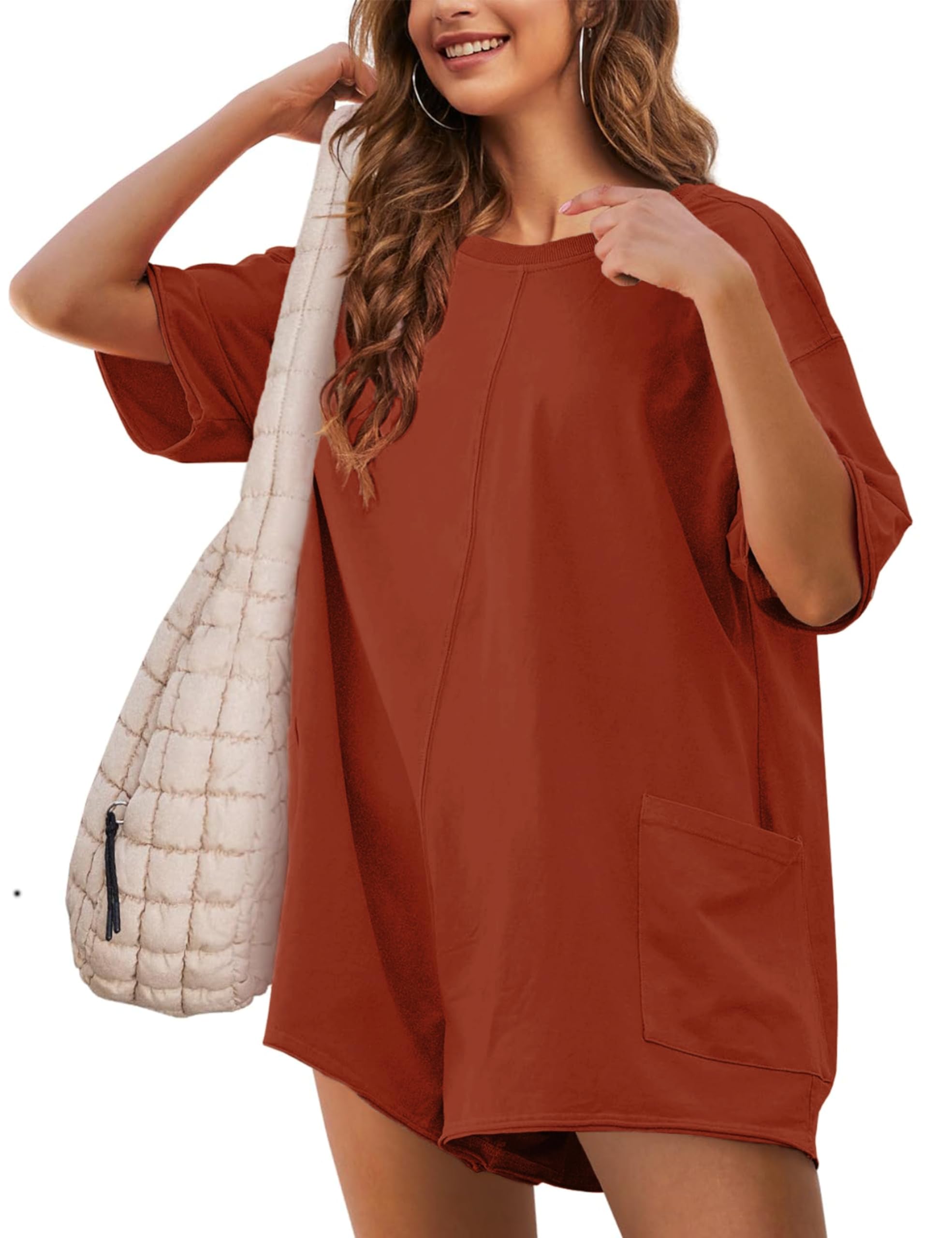 Summer Casual Oversized Tee Romper(buy 2 10% OFF)