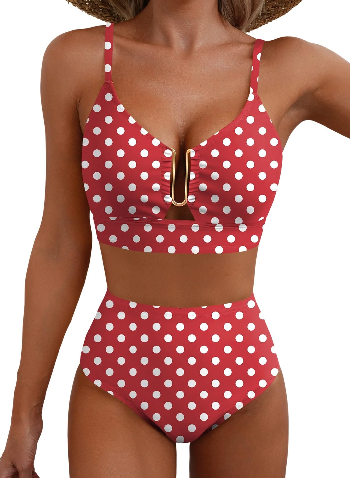 Womens Floral Print 2 Piece High Waisted U Wire Bikini Set 