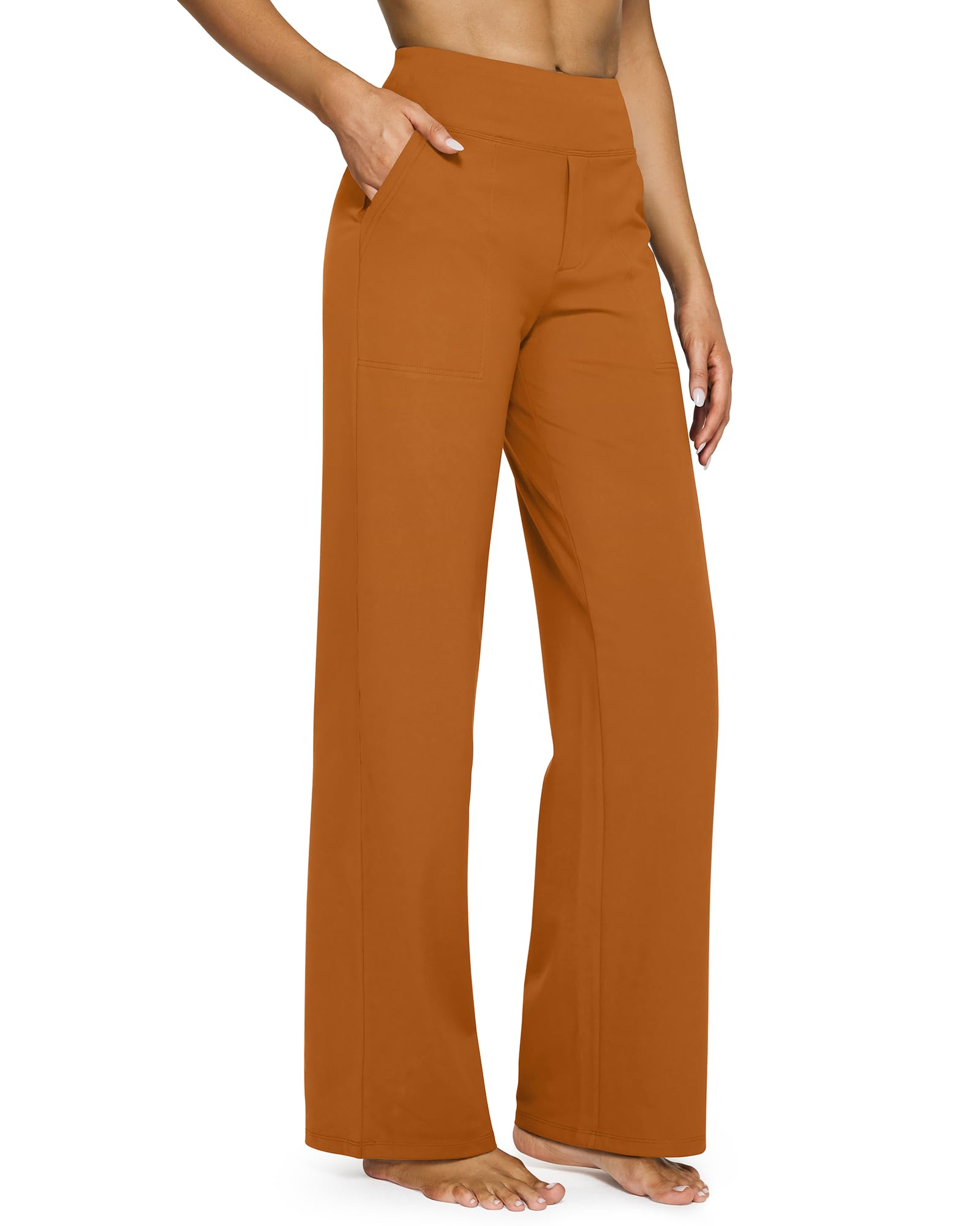 2024 New Women's High Waist Stretch Casual Yoga Wide Leg Pants