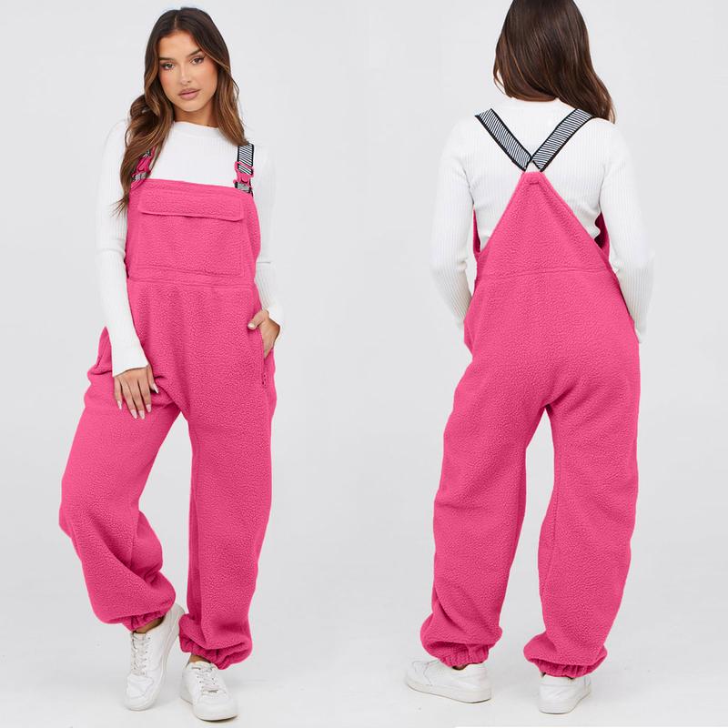 Women's Winter fleece Twill Strap Overalls with Pockets (BUY 2 FREE SHIPPING)