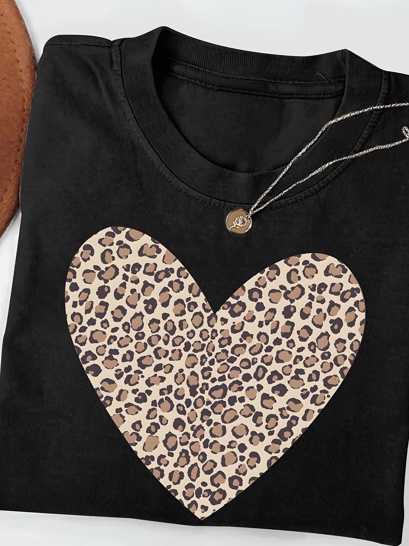 Women Leopard Graphic Tees Cute Soft Cotton Tops(buy 3 free shipping)