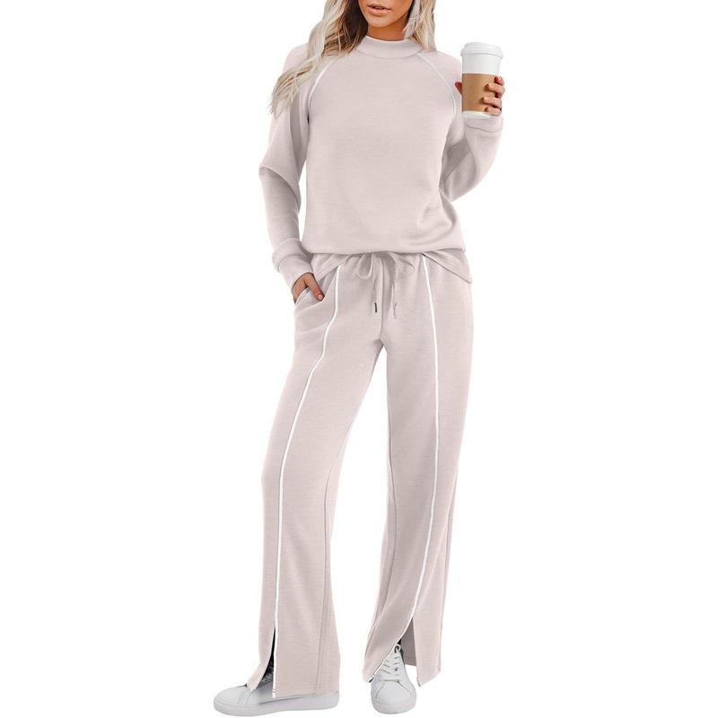 Women 2 PieceLounge Sets Wide Leg Pant Matching Sets