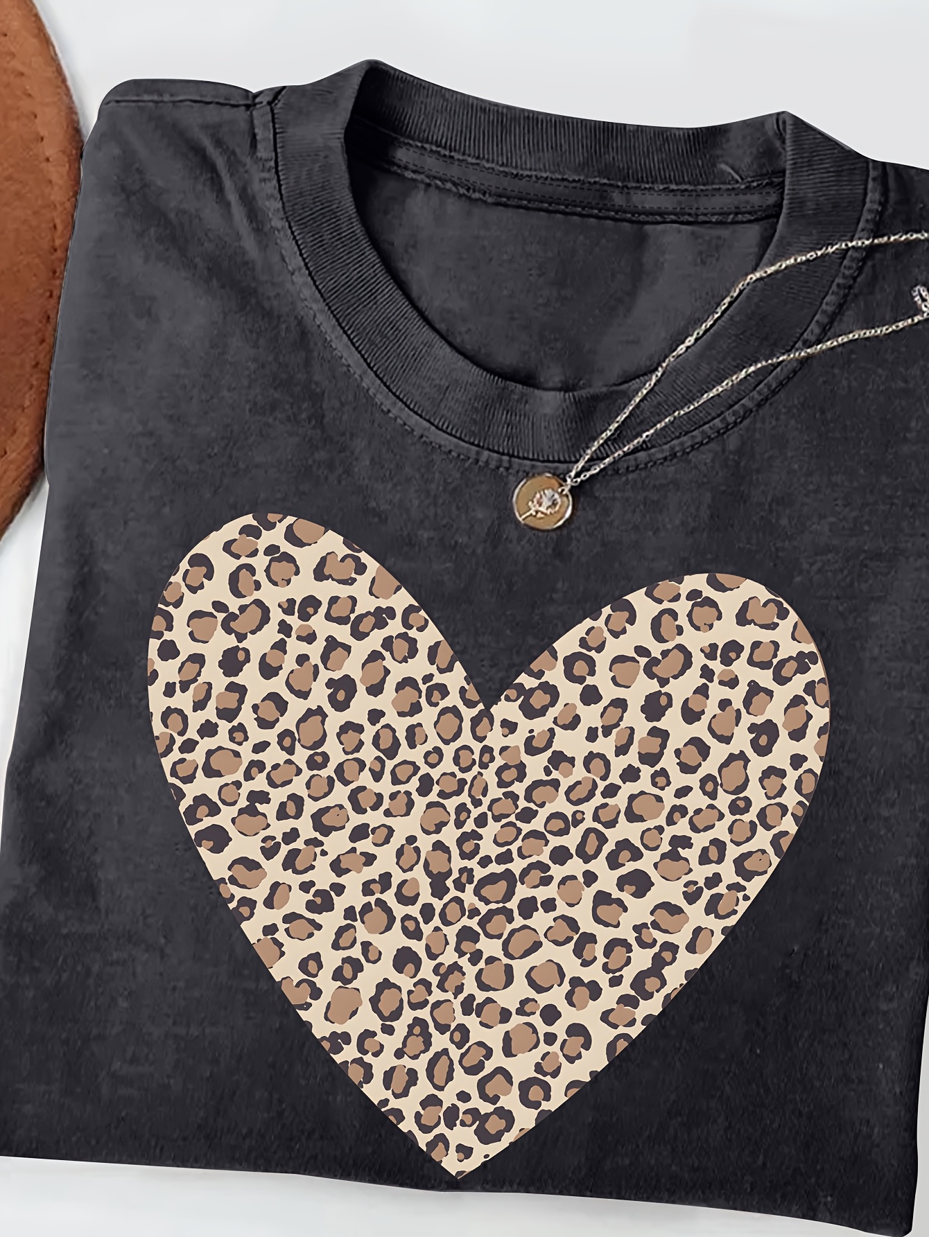 Women Leopard Graphic Tees Cute Soft Cotton Tops(buy 3 free shipping)