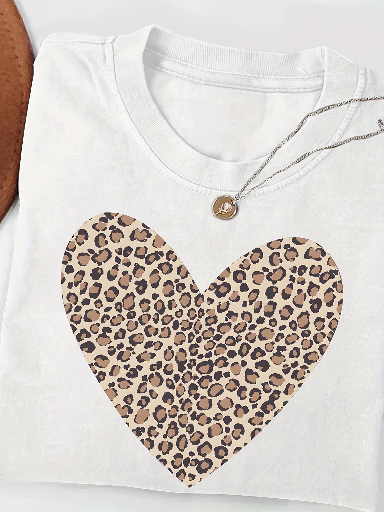 Women Leopard Graphic Tees Cute Soft Cotton Tops(buy 3 free shipping)