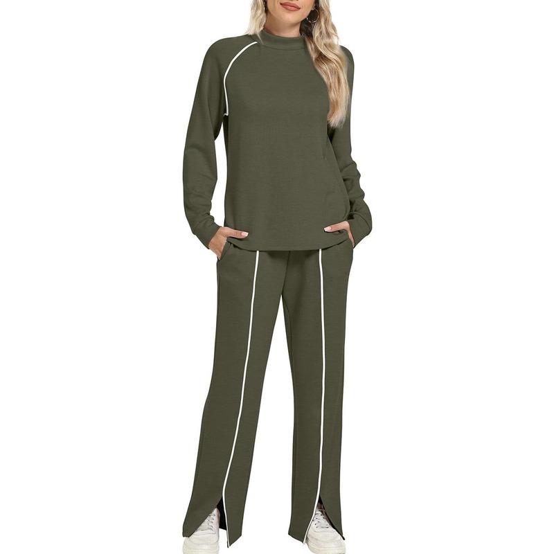 Women 2 PieceLounge Sets Wide Leg Pant Matching Sets