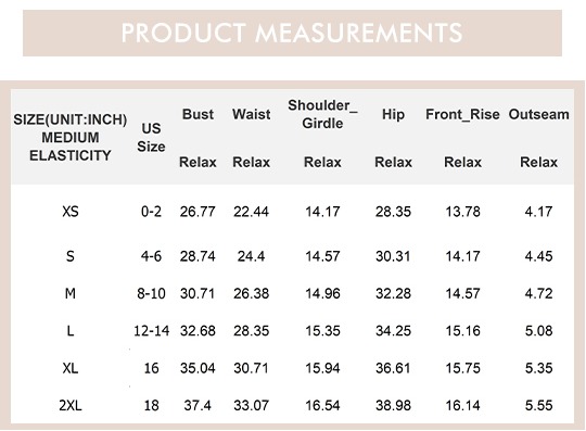 Herseas Size Chart