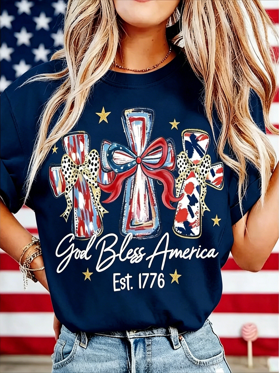God Bless America T-shirt 250 Years America Anniversary Birthday Gift Shirt 
