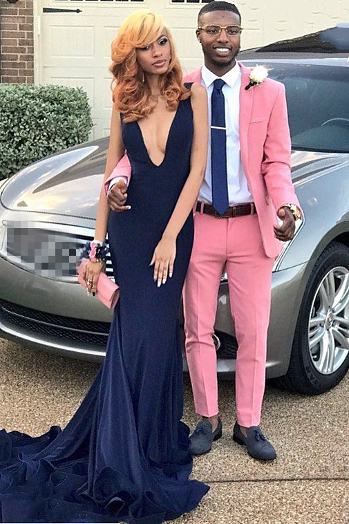 Candy Pink David Beckham Wedding Suit Two Pieces with Shawl Lapel