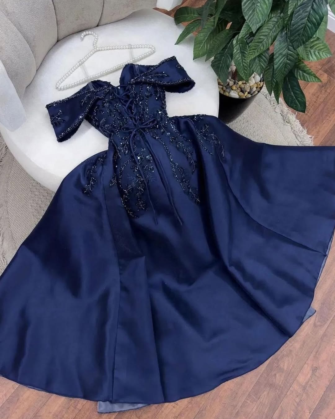 Elegant Off-The-Shoulder Sequins Evening Dress
