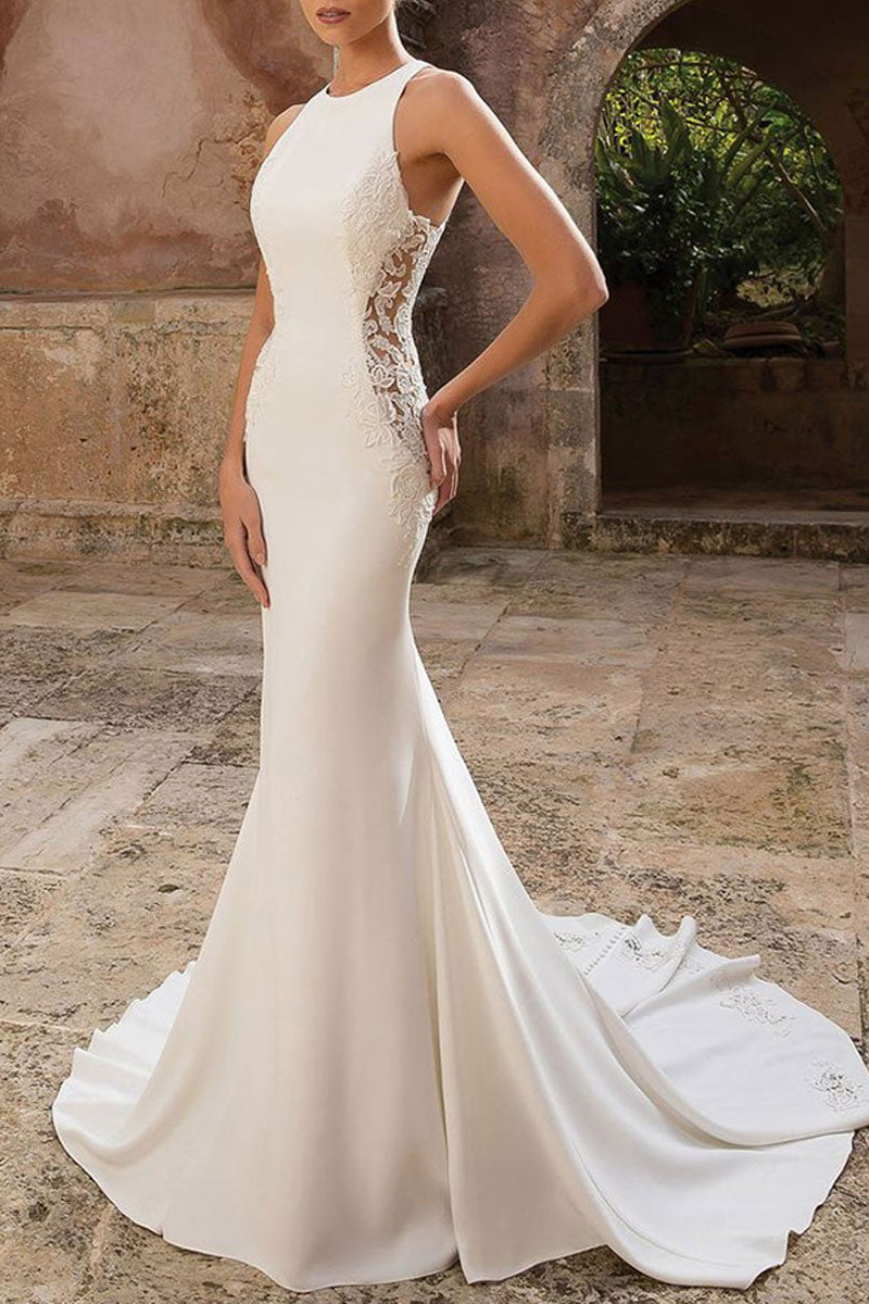 Sleeveless Mermaid Wedding Dress