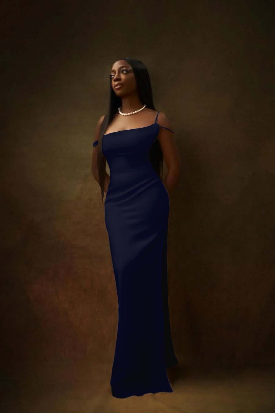 One Shoulder Sleeveless Split Long Formal Dress With Pleated Beading