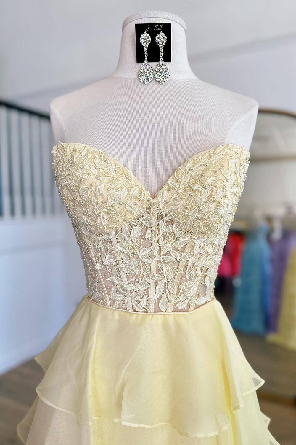 Lilac Long Corset Prom Dress with Sweetheart Neckline and A-Line Ruffles