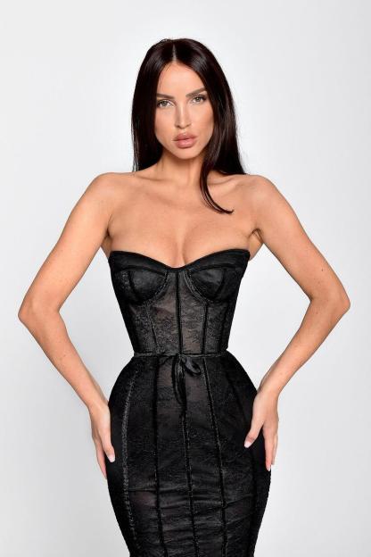 Strapless Sleeveless Sweetheart Long Mermaid Formal Dress With Belt