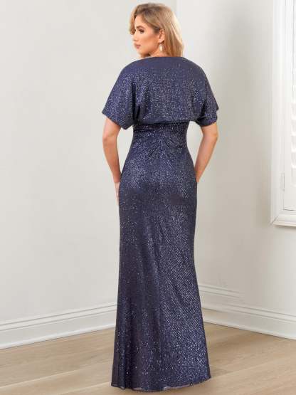 Floor-Length V-Neck Sheath/Column Gowns for the Mother of the Bride