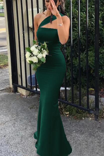 Mermaid One-Shoulder Bridesmaid Dress