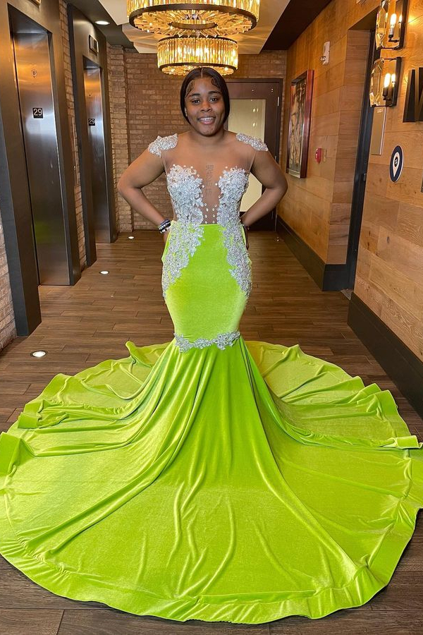 Sleeveless Beading Backless Evening Dress