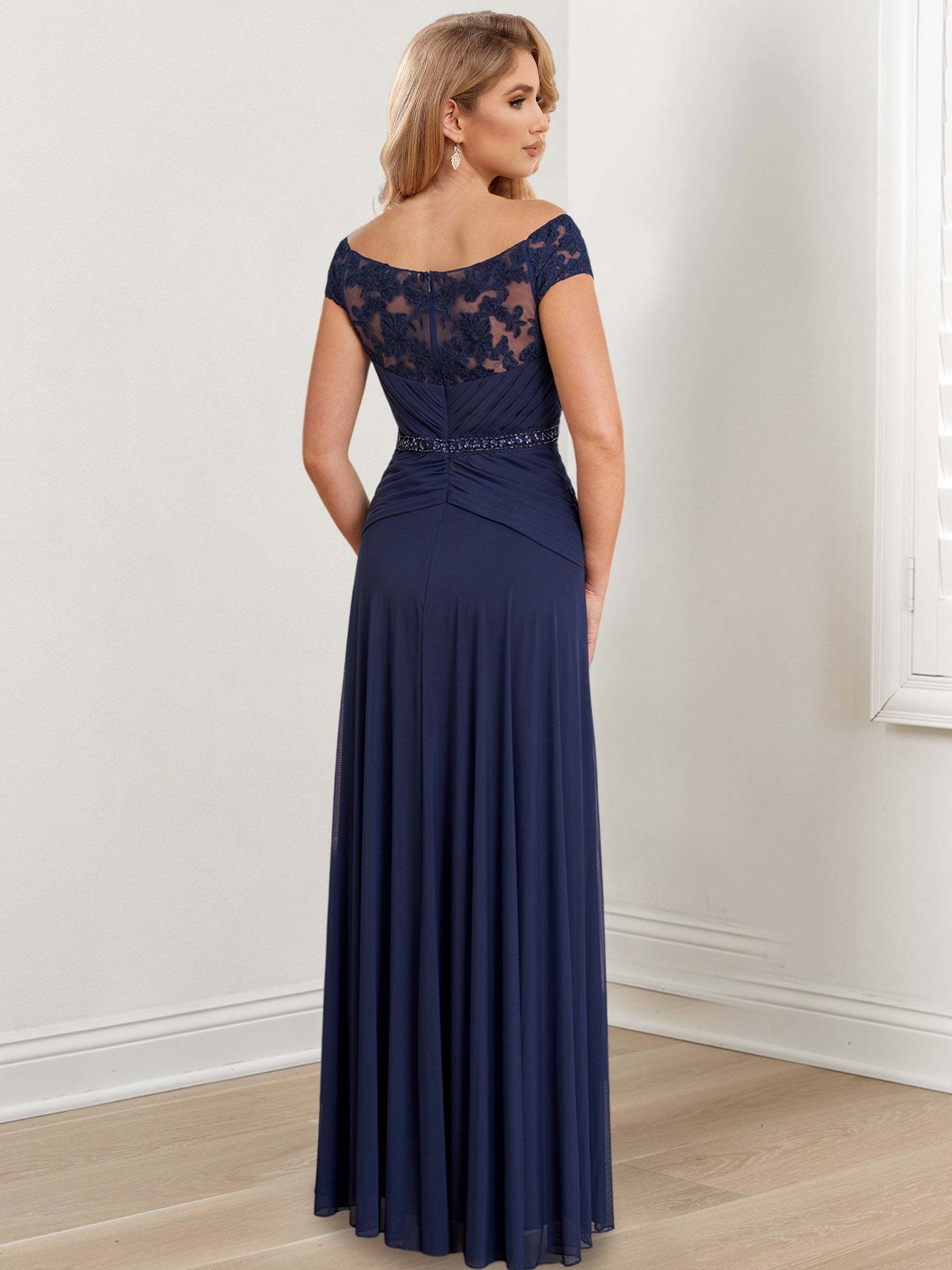 Floor-Length Off-the-Shoulder Mother of the Bride A-Line/Princess Dresses