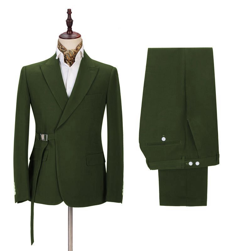 Classic New Arrival Peaked Lapel Custom Business Prom Suit for Guys