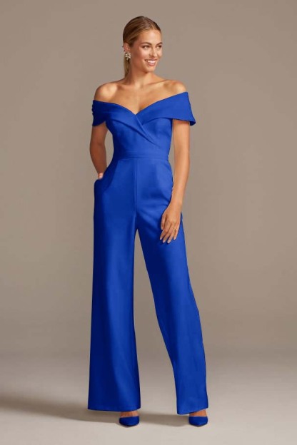 Graceful White Off-the-Shoulder Sleeveless Strapless Long Jump Suit