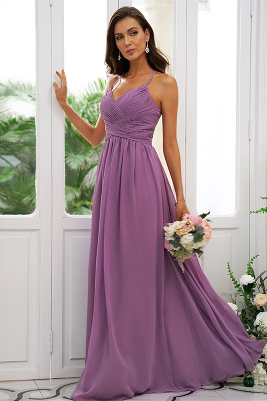 Chiffon Sleeveless Bridesmaid Dress
