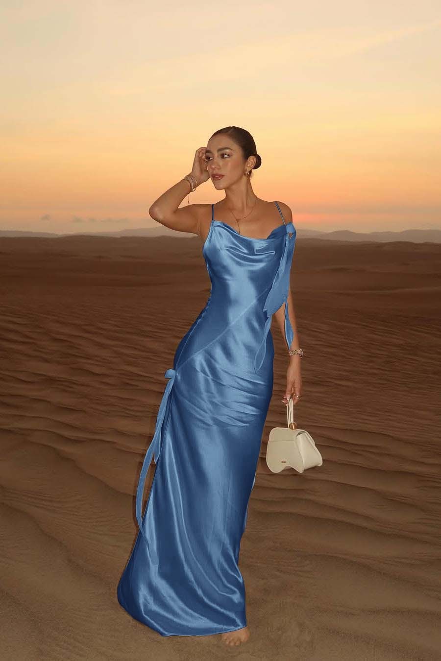 Spaghetti Strap Backless Sleeveless Long Mermaid Formal Dress With Pleated