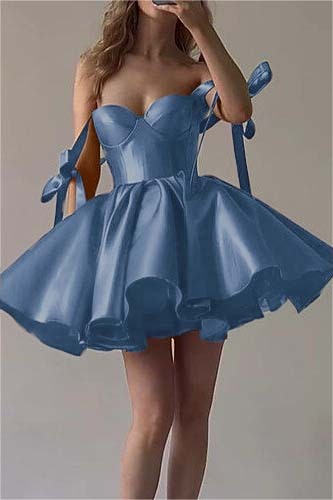 Charming Fuchsia Strapless Sweetheart Short Bud cocktail Dress
