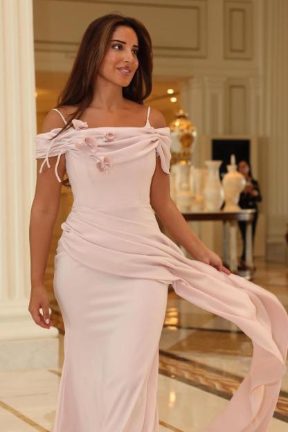 Off the Shoulder Sleeveless Pleated Long Formal Dress With Ruffles