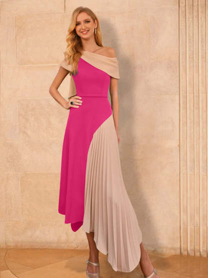 Asymmetrical A-Line Princess Mother of the Bride Dresses with Ruffles