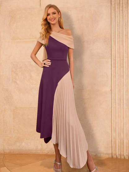 Asymmetrical A-Line Princess Mother of the Bride Dresses with Ruffles