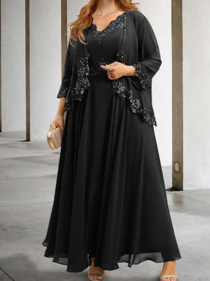 Elegant Mother of the Bride A-Line/Princess Dresses Featuring Applique & Sequins