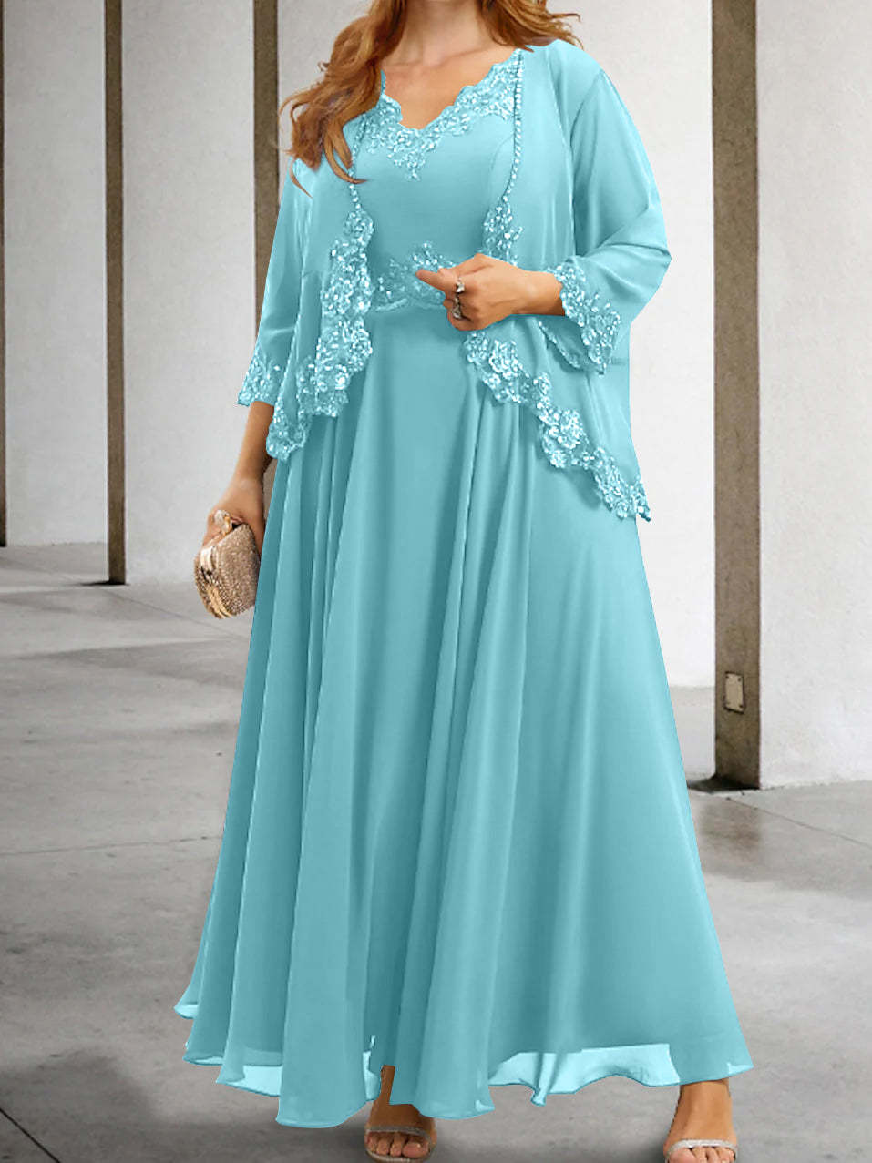 Elegant Mother of the Bride A-Line/Princess Dresses Featuring Applique & Sequins