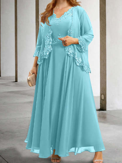 Elegant Mother of the Bride A-Line/Princess Dresses Featuring Applique & Sequins