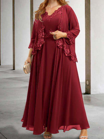 Elegant Mother of the Bride A-Line/Princess Dresses Featuring Applique & Sequins