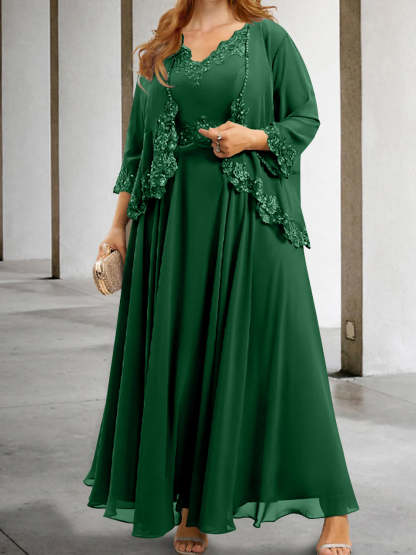 Elegant Mother of the Bride A-Line/Princess Dresses Featuring Applique & Sequins