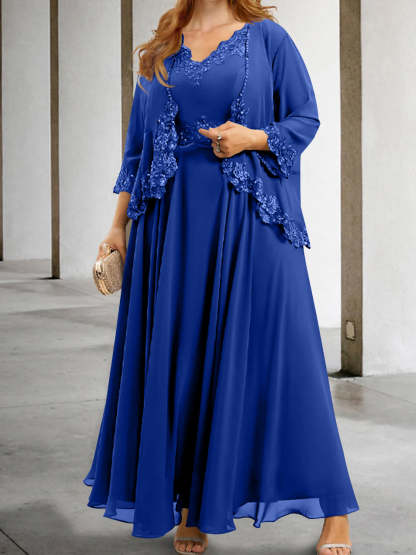 Elegant Mother of the Bride A-Line/Princess Dresses Featuring Applique & Sequins