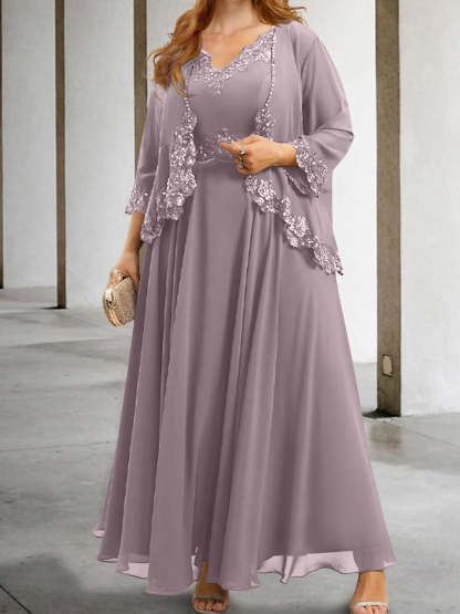 Elegant Mother of the Bride A-Line/Princess Dresses Featuring Applique & Sequins