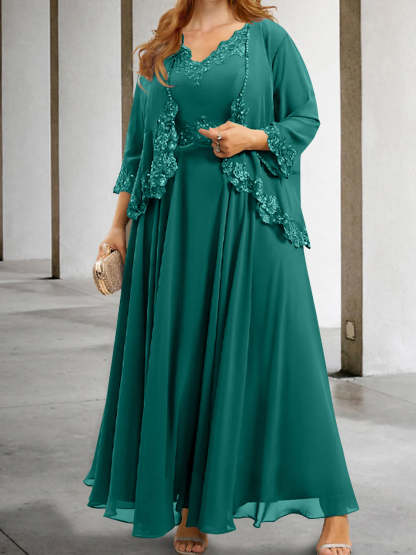 Elegant Mother of the Bride A-Line/Princess Dresses Featuring Applique & Sequins