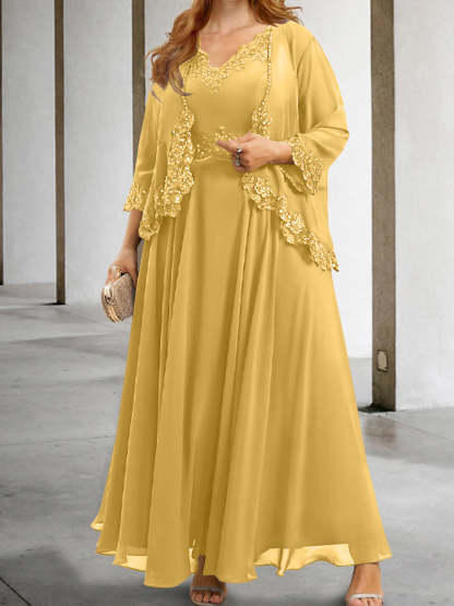 Elegant Mother of the Bride A-Line/Princess Dresses Featuring Applique & Sequins