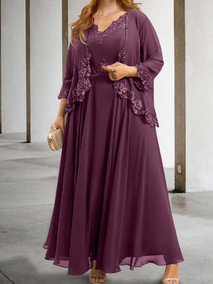 Elegant Mother of the Bride A-Line/Princess Dresses Featuring Applique & Sequins