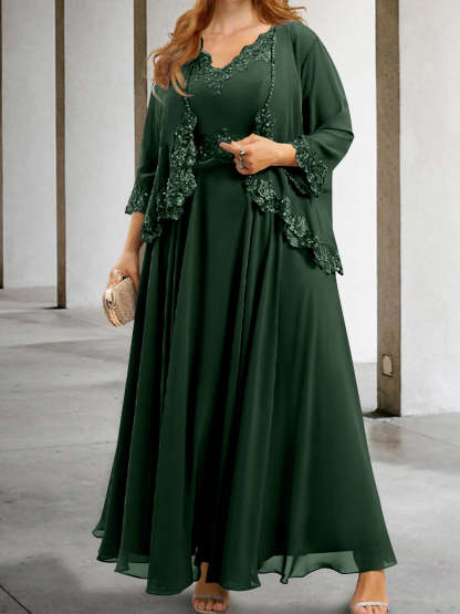 Elegant Mother of the Bride A-Line/Princess Dresses Featuring Applique & Sequins