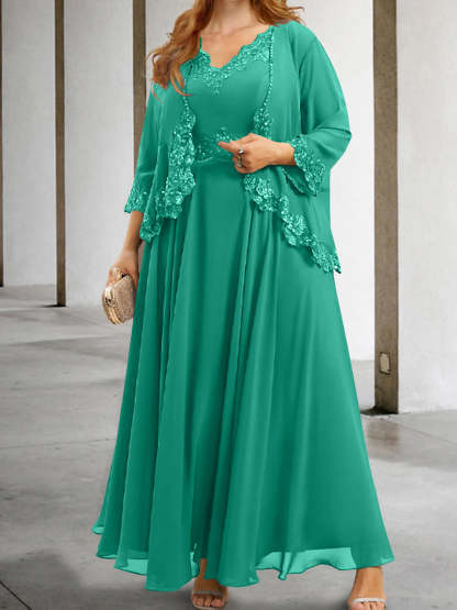 Elegant Mother of the Bride A-Line/Princess Dresses Featuring Applique & Sequins