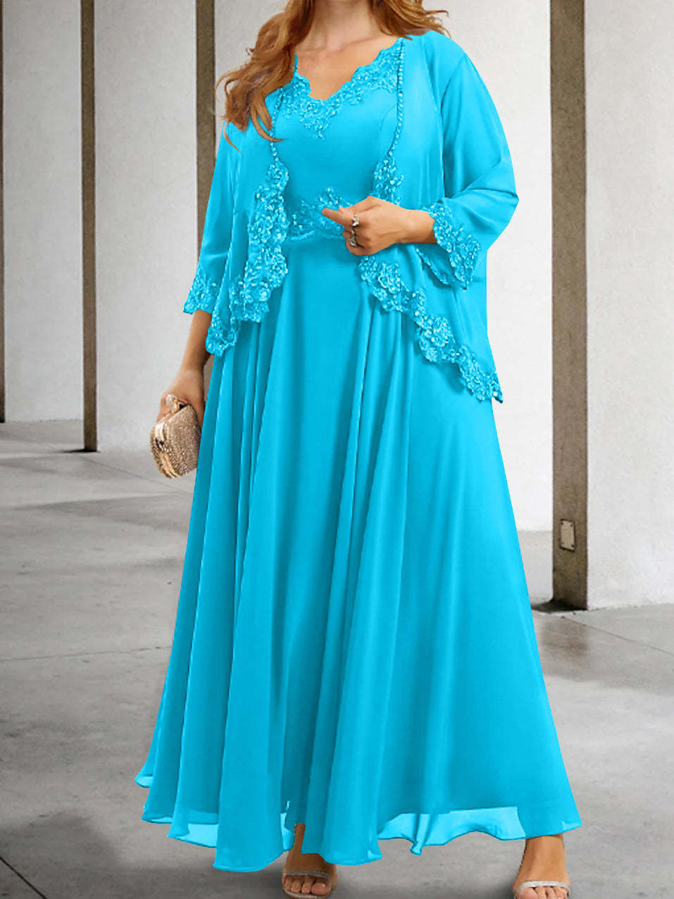 Elegant Mother of the Bride A-Line/Princess Dresses Featuring Applique & Sequins