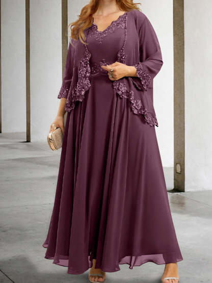 Elegant Mother of the Bride A-Line/Princess Dresses Featuring Applique & Sequins