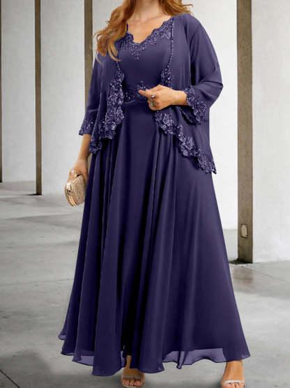 Elegant Mother of the Bride A-Line/Princess Dresses Featuring Applique & Sequins