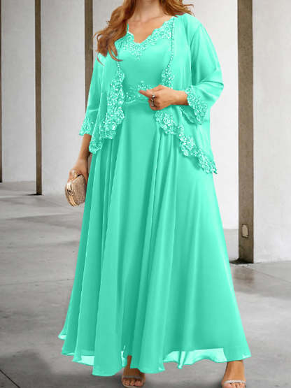 Elegant Mother of the Bride A-Line/Princess Dresses Featuring Applique & Sequins