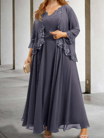 Elegant Mother of the Bride A-Line/Princess Dresses Featuring Applique & Sequins